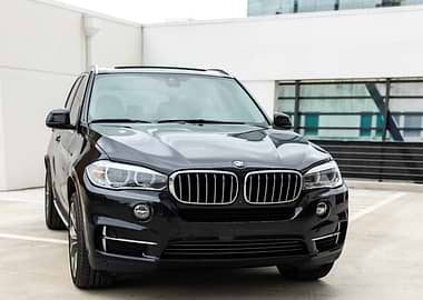 Black BMW X5 Front View