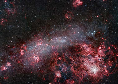 Deep Space Nebula with Stars - Large Magellanic Cloud