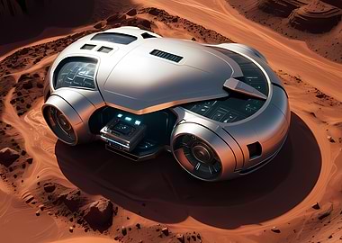 Futuristic Mars Rover Pod - AI Enhanced Concept Design
