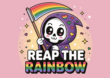 Reap the Rainbow Cartoon Illustration