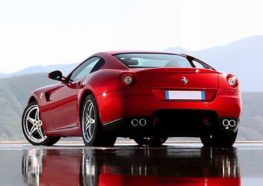 Red Ferrari Rear View