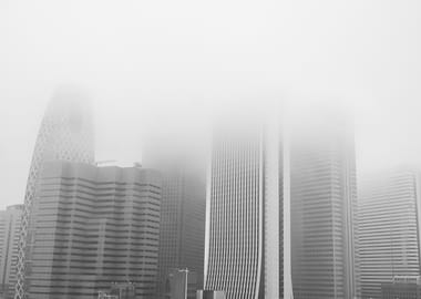 Foggy Tokyo Skyline