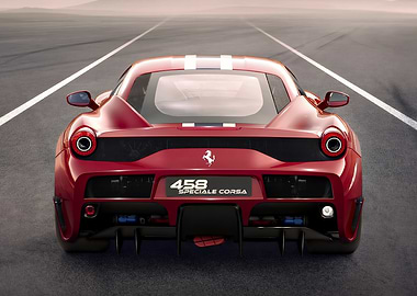 Ferrari 458 Speciale Corsa Rear View
