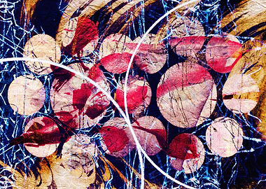 Paper Mirror Abstract Circles and Lines Art