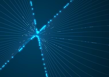 Abstract Blue Light Lines