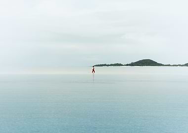 Fisherman walking on water