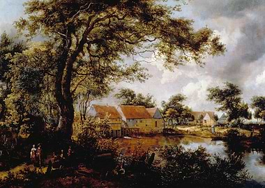 Landscape with Buildings and Water