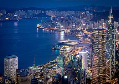 Hong Kong Skyline at Night