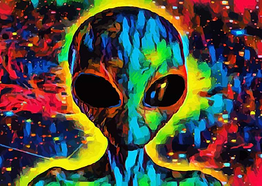 Colorful Alien Portrait