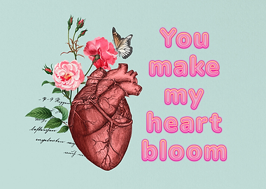 Anatomical Heart In Bloom