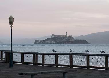 Alcatraz Island View from Pier