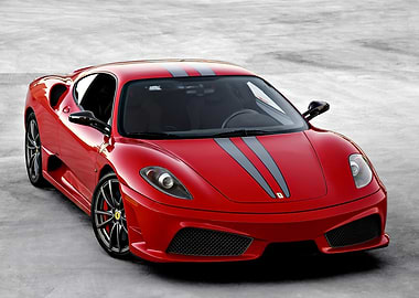 Red Ferrari sports car