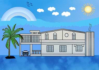 Modern House with Tropical Elements