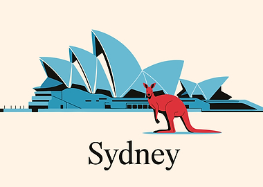 Sydney Opera House and Kangaroo