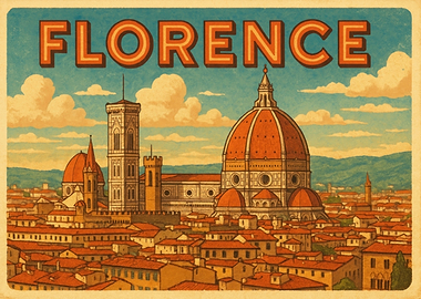Florence Vintage Travel Poster