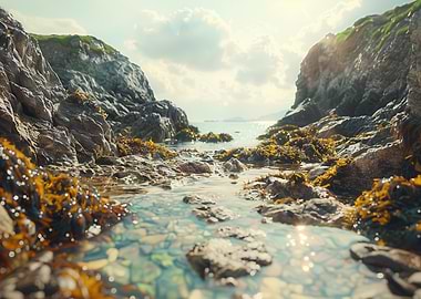 Rocky Coastline with Tide Pools