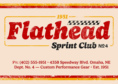 Flathead Sprint Club Vintage Sign