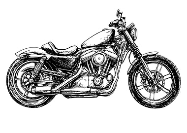 Motorcycle Sketch Illustration