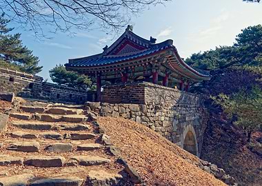 Korean Pavilion on Stone Structure