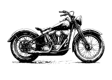 Vintage Motorcycle Illustration