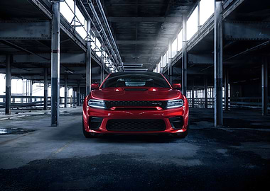 Red Dodge Charger SRT Hellcat