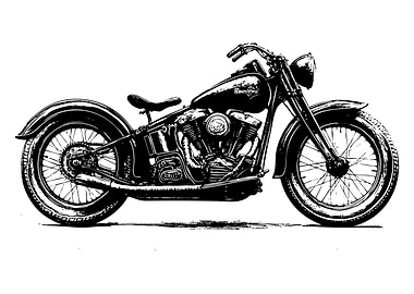 Vintage Motorcycle Illustration
