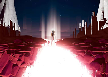 Landscape with Figure and Light in ABZÛ