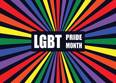 LGBT Pride Month Colorful Rays