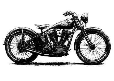 Vintage Motorcycle Illustration