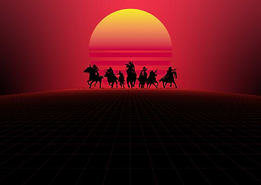 Retro Riders at Sunset