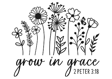 Grow in Grace Floral Illustration