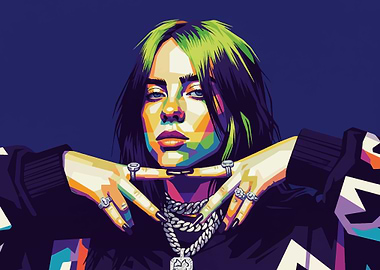 Billie Eilish Pop Art Portrait