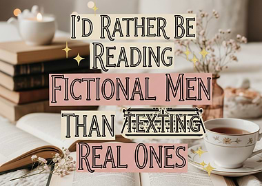 Reading Fictional Men Text Art