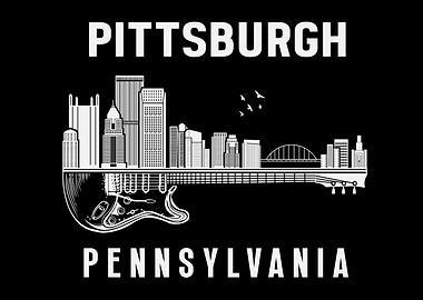 Pittsburgh Pennsylvania Souvenir Men Women Music Pittsburgh
