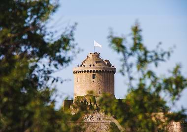 Medieval Tower with Flag
