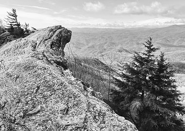 Blowing Rock, North Carolina - Monochrome