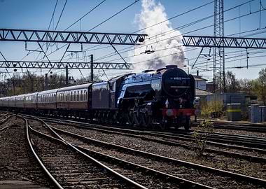 'Blue Peter' Steam Train at Carlisle