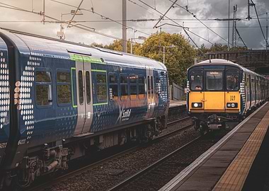 Two ScotRail Trains at a Station