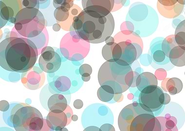 Abstract Circles on White Background by Kristalin Davis