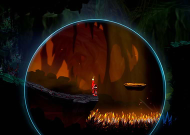 Dark Fantasy Platformer Game Scene