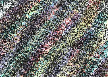 Abstract Leopard Print with Colorful Accents