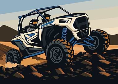 Off-Road Vehicle Adventure Illustration Vector Art