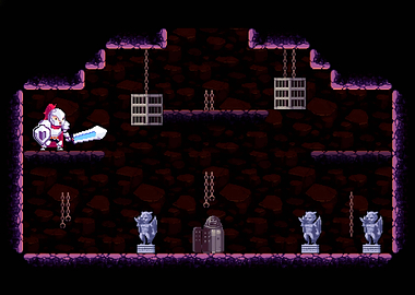 Pixel Art Knight in Dungeon