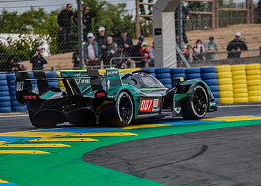 Aston Martin Racing Car on Track