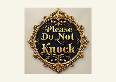 Please Do Not Knock Sign