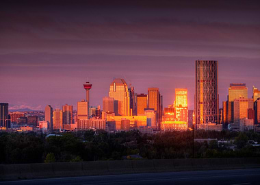 Calgary Skyline at Sunrise