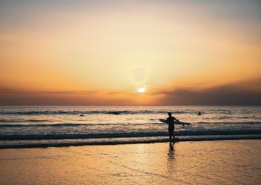 Surfer at Sunset