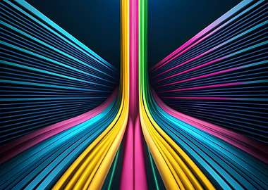 Colorful Abstract Lines Perspective