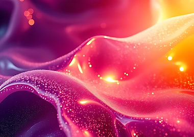 Abstract Pink and Orange Waves