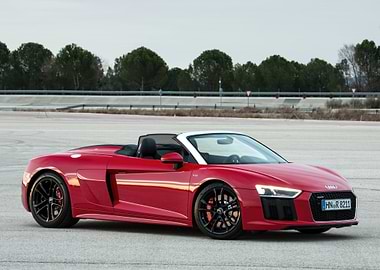 Red Audi R8 Spyder Convertible